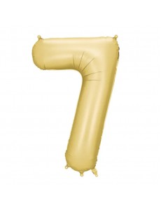 Balão Número 7 Dourado Mate